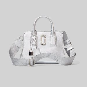 The Little Big Shot Dtm Metallic Bag In Silver
